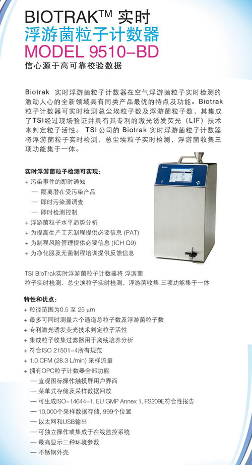 9510-BD實時浮游菌粒子計數(shù)器